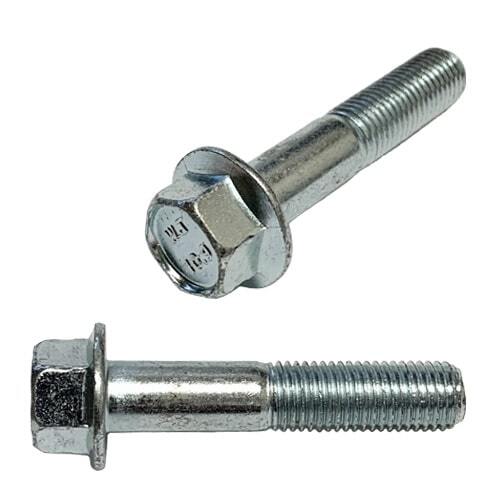 10MFB1217570D6921 M12-1.75 X 70 mm Hex Flange Screw (PT), Non-Serrated, DIN 6921, Class 10.9, Clear Zinc